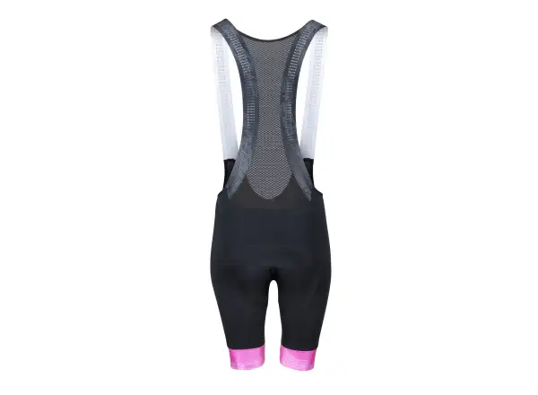 Force Stripe Lady dámské kraťasy s laclem a vložkou černá/růžová