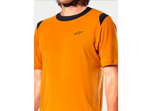 Alpinestars A-Dura Dri Wool pánský dres krátký rukáv Dark Gold