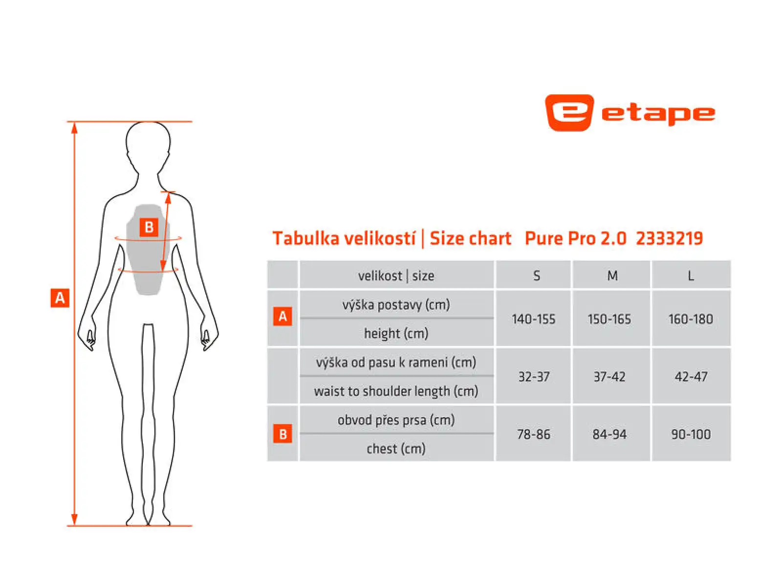 Etape Pure Pro 2.0 dámská vesta s chráničem páteře černá/bílá