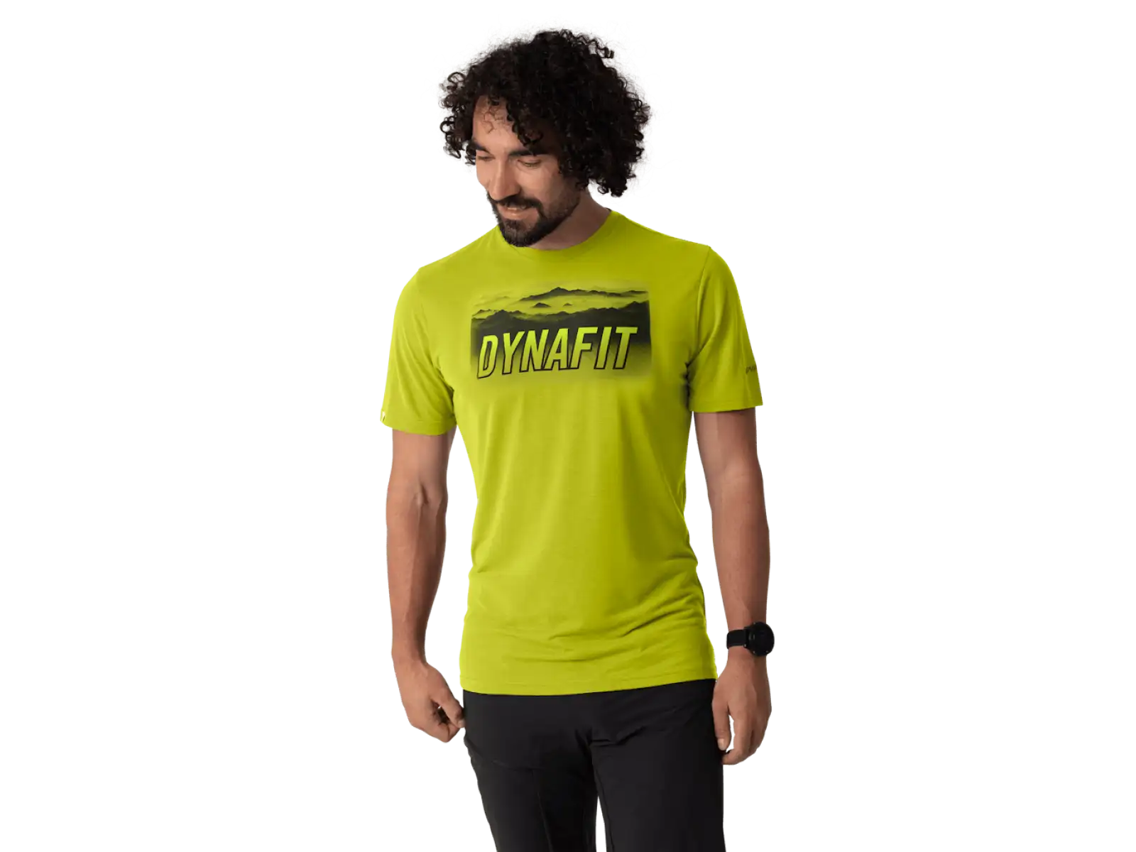 Dynafit Transalper Graphic pánské triko krátký rukáv Golden Lime