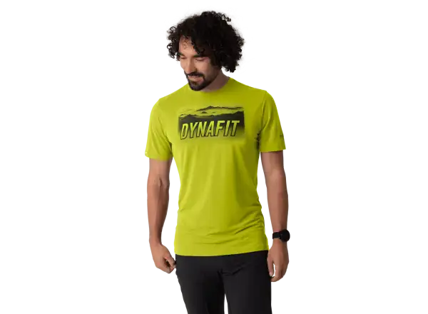 Dynafit Transalper Graphic pánské triko krátký rukáv Golden Lime