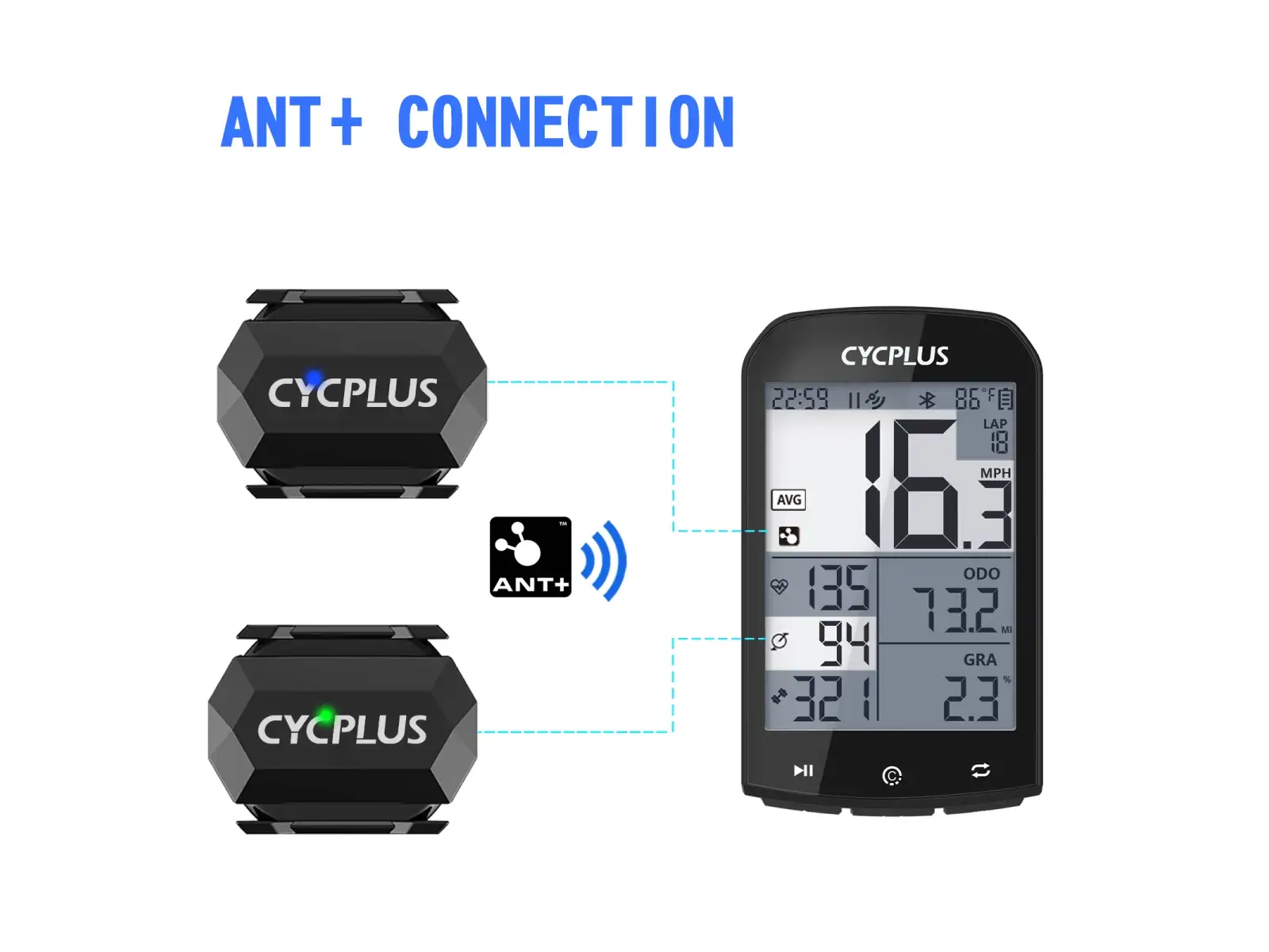 Cycplus C3 Čidlo kadence a rychlosti