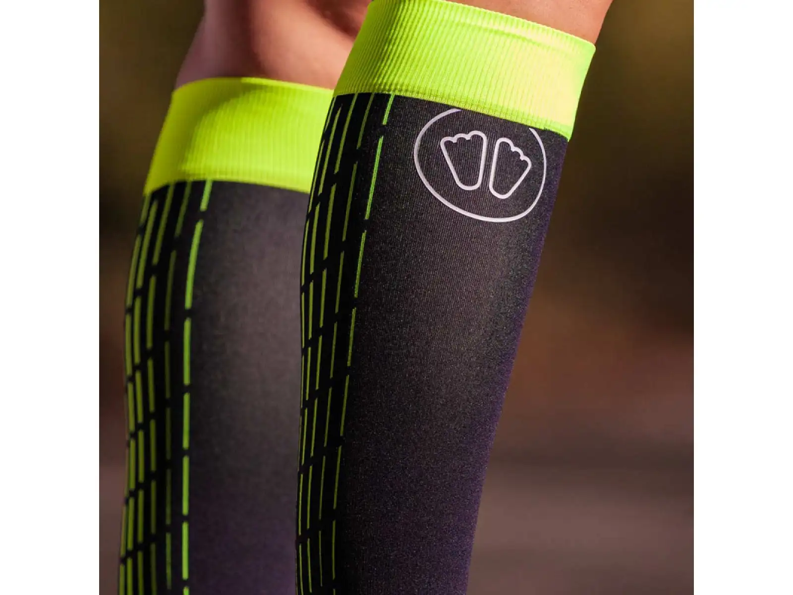 Sidas Ultralight Run Calf kompresní lýtkové návleky černo-žlutá