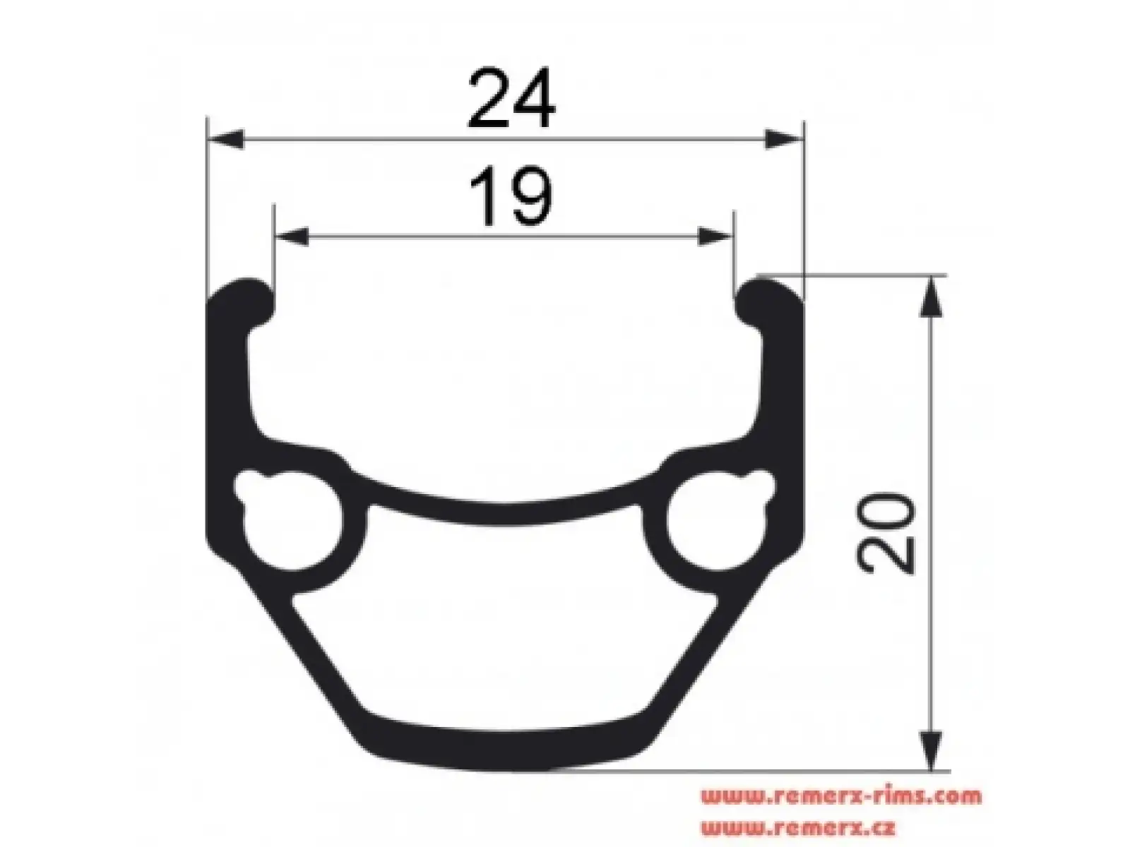 Remerx Dragon L-719 ráfek 622x19 GBS 36 děr