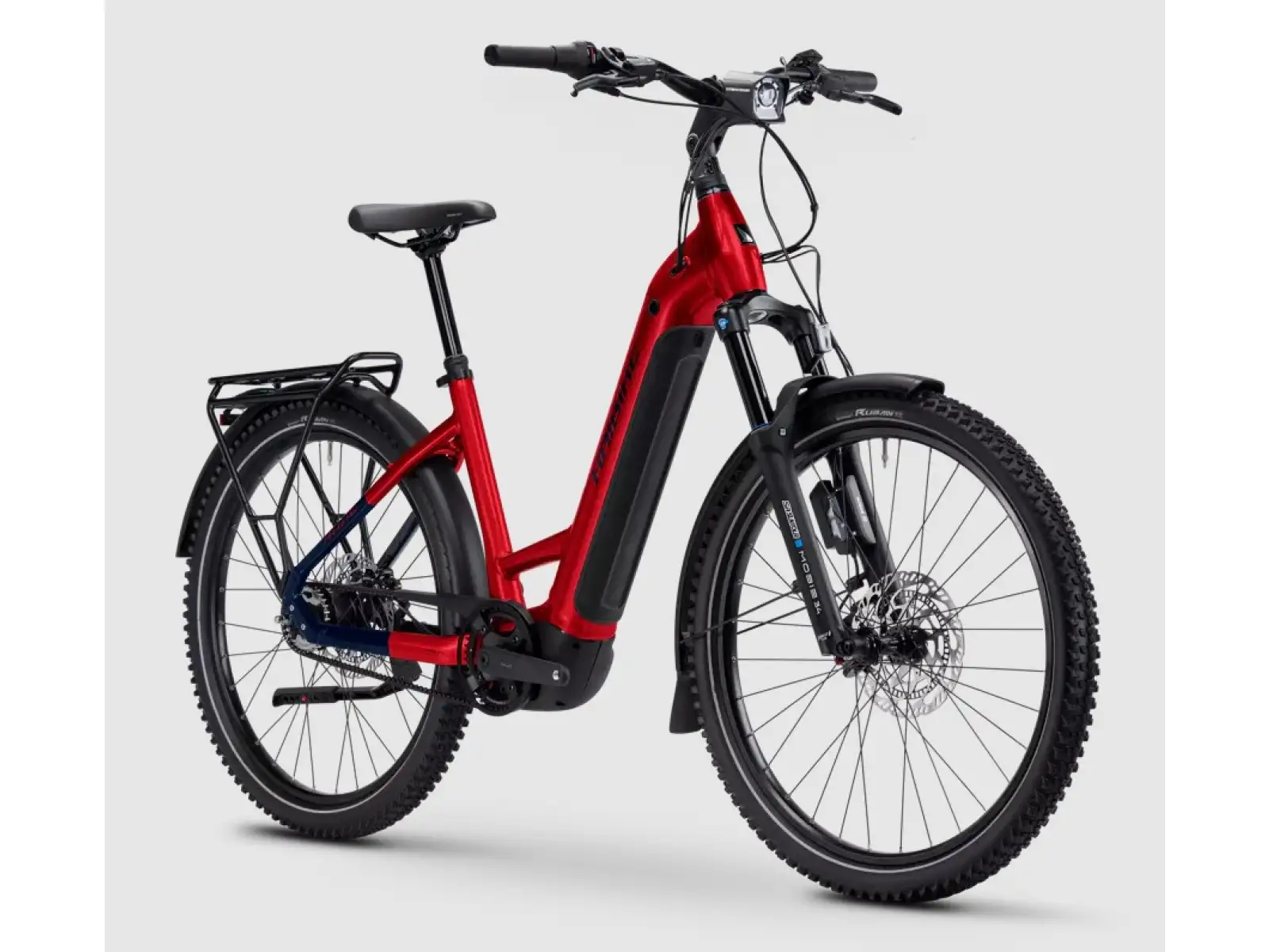 Haibike TREKKING 9 ABS 800Wh nízkonástupové elektrokolo dynamite red/blue