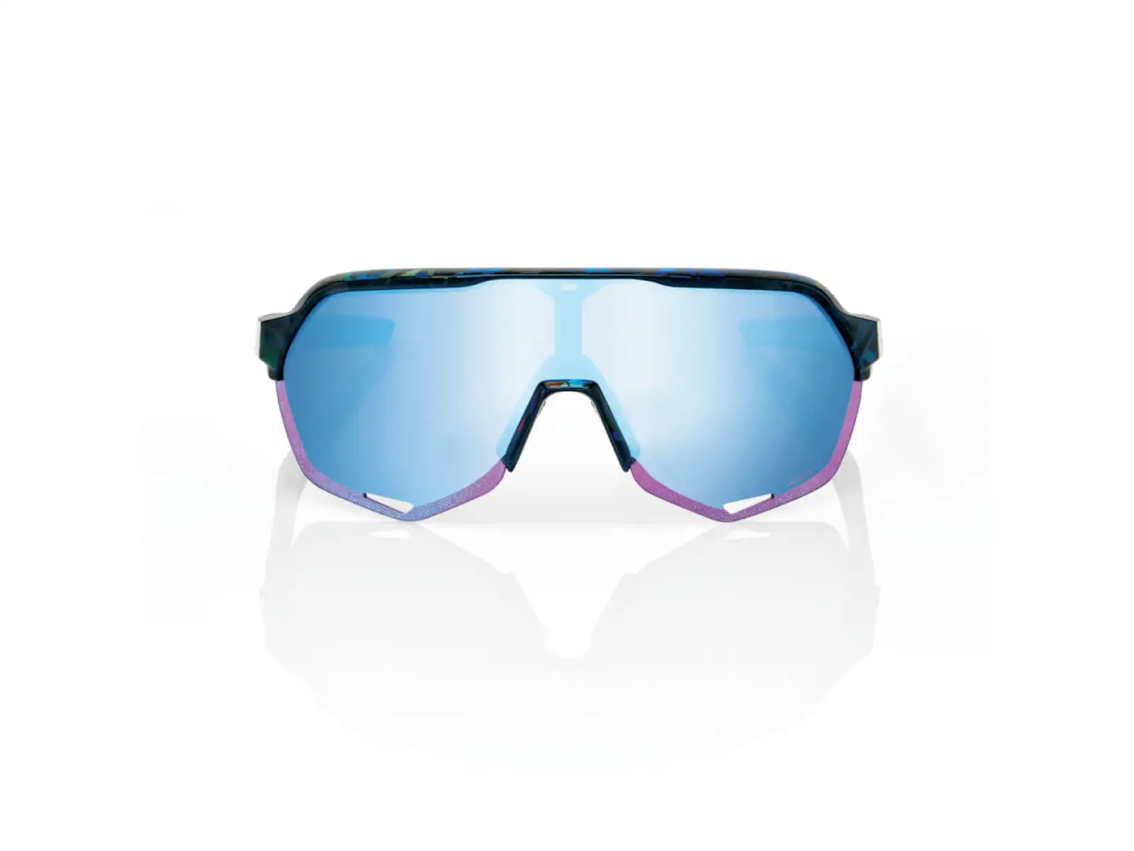 100% S2 HiPER cyklistické brýle Black Holographic/Blue Multilayer Mirror Lens