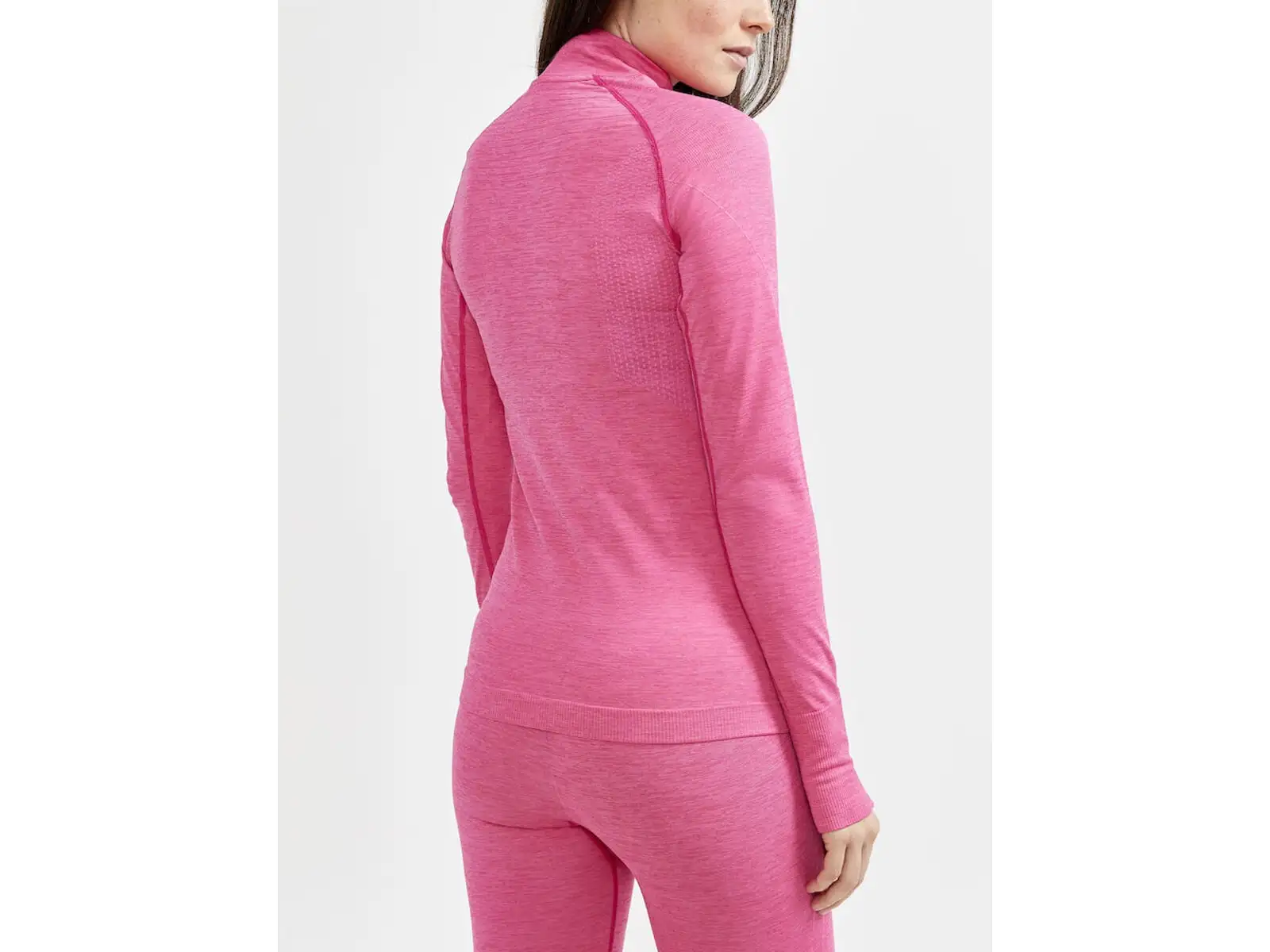 Craft CORE Dry Active Comfort Zip dámské triko dlouhý rukáv růžová
