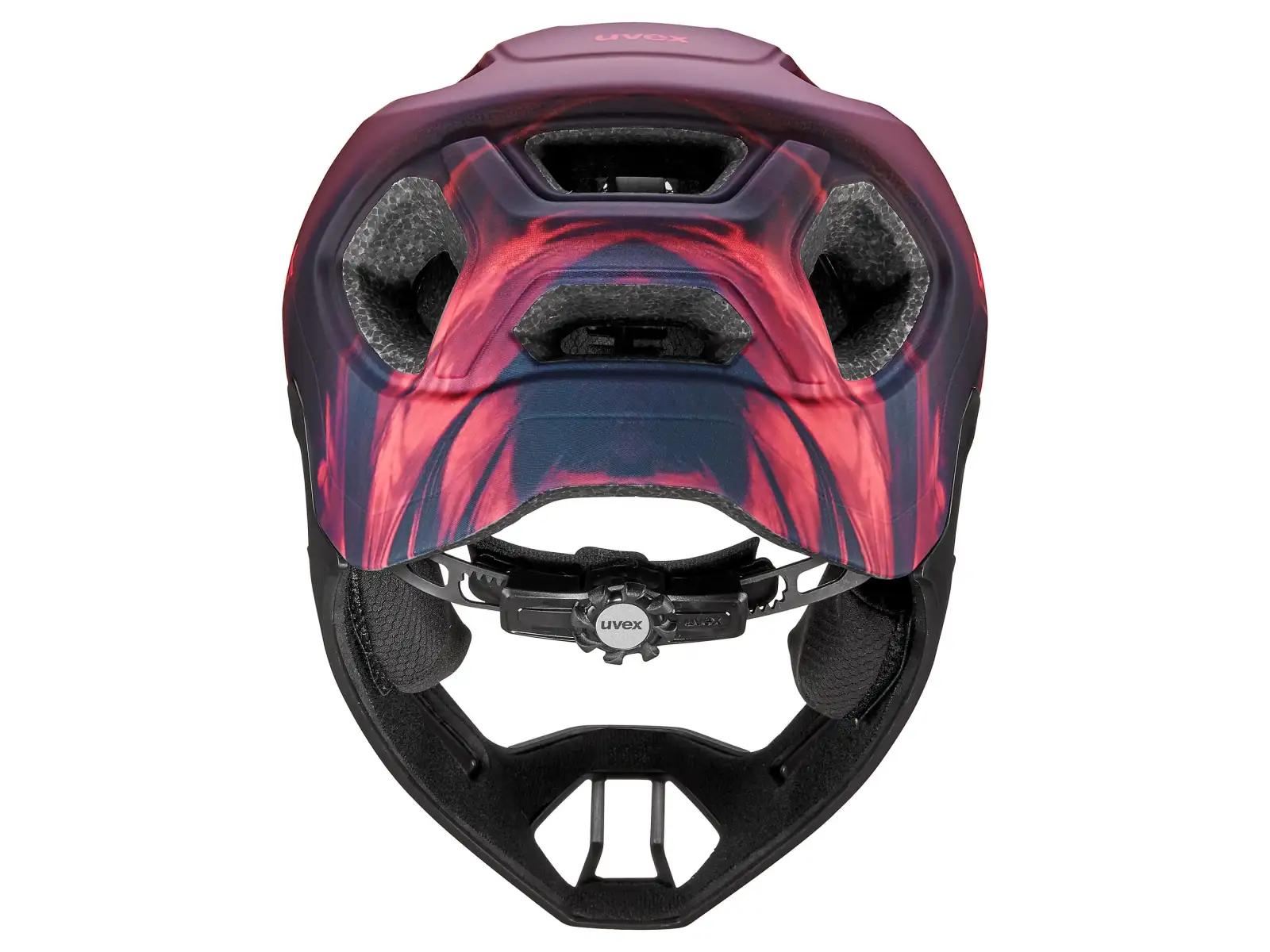 Uvex React JR Fullface MTB přilba Cranberry matt