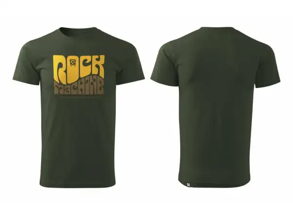 Rock Machine Wave pánské triko krátký rukáv olivově zelená