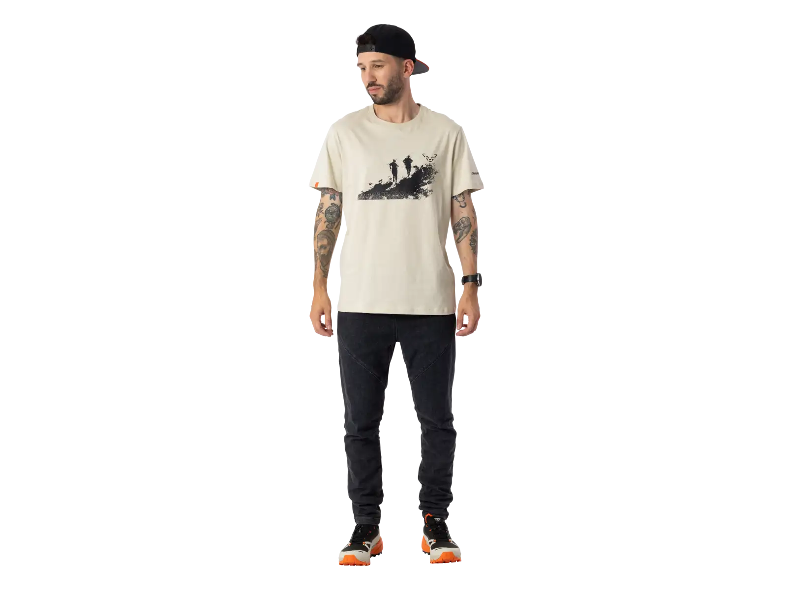 Dynafit Graphic Cotton pánské triko krátký rukáv Overcast/Runners