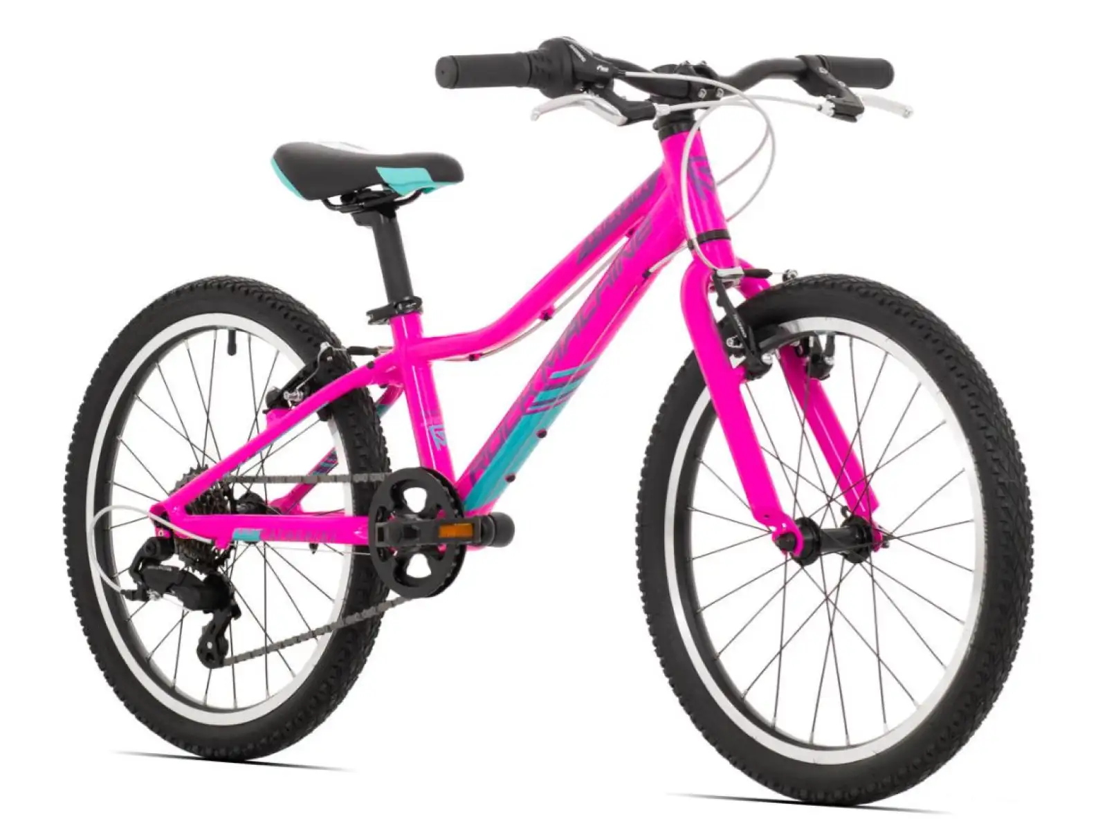 Rock Machine Catherine 20 dětské kolo Gloss Neon Pink/Violet/Neon Cyan