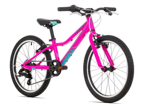 Rock Machine Catherine 20 dětské kolo Gloss Neon Pink/Violet/Neon Cyan