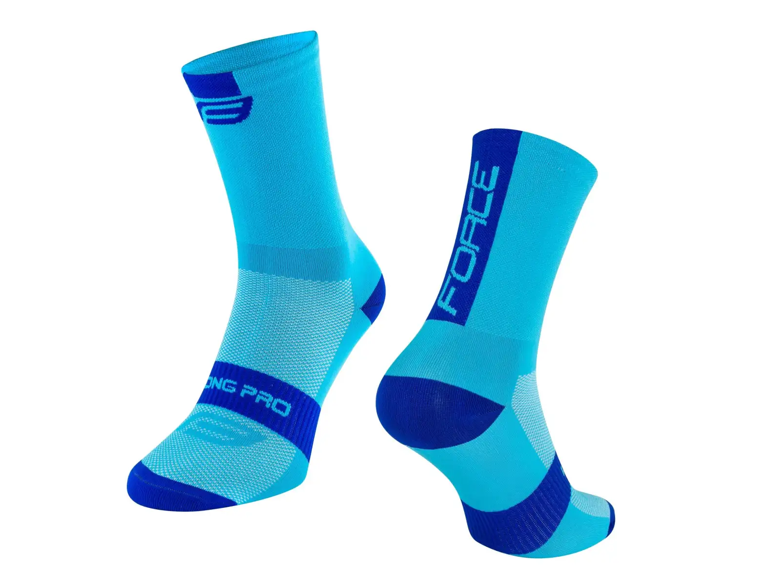 Force Long Pro cyklistické ponožky modrá