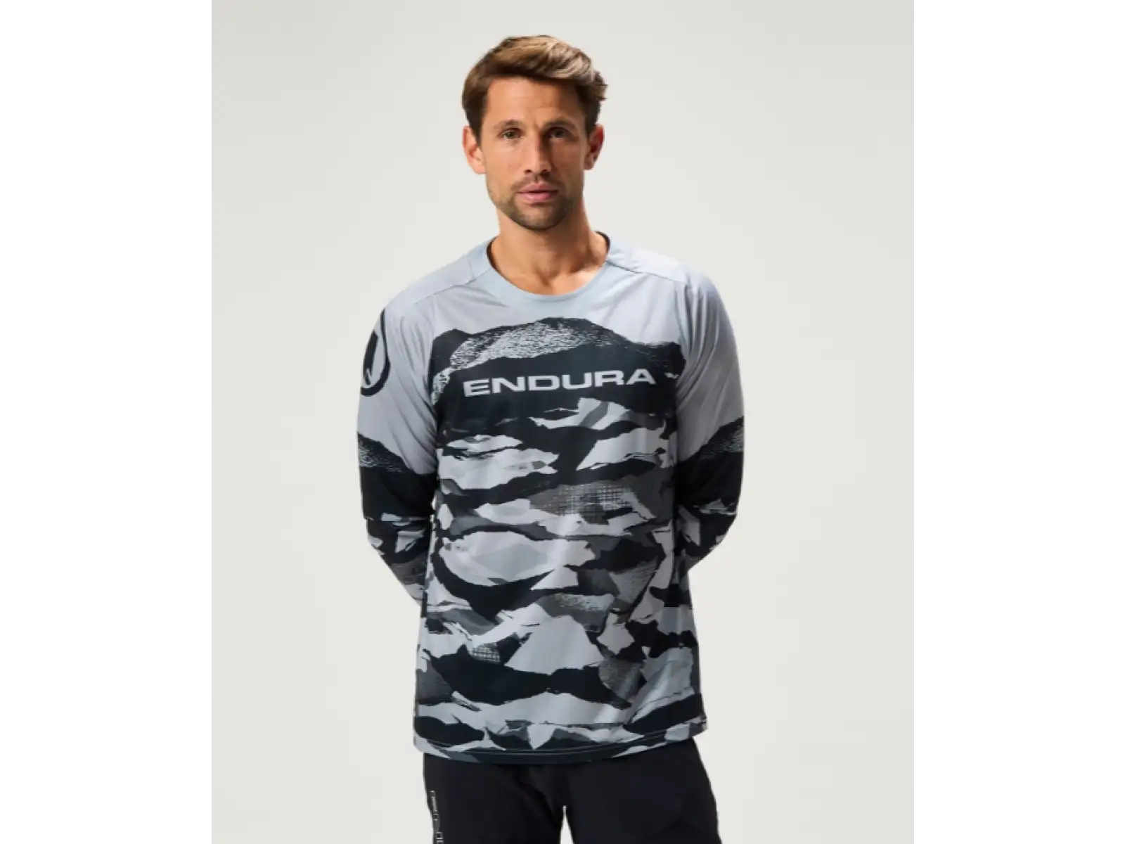 Endura LTD Mountain Camo pánský dres dlouhý rukáv Black
