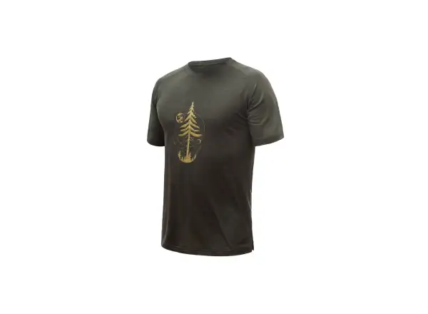 Sensor Merino Air Earth pánské triko krátký rukáv Olive Green