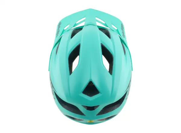 Troy Lee Designs Youth Flowline MIPS dětská přilba Point Charcoal/Real Teal