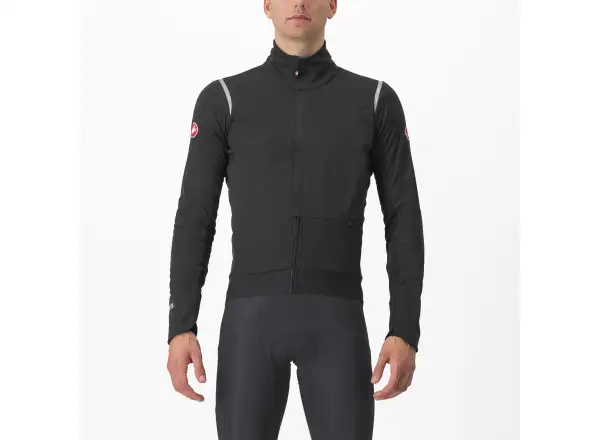 Castelli Alpha Doppio RoS pánská bunda Light Black/Silver Reflex/Dark Gray