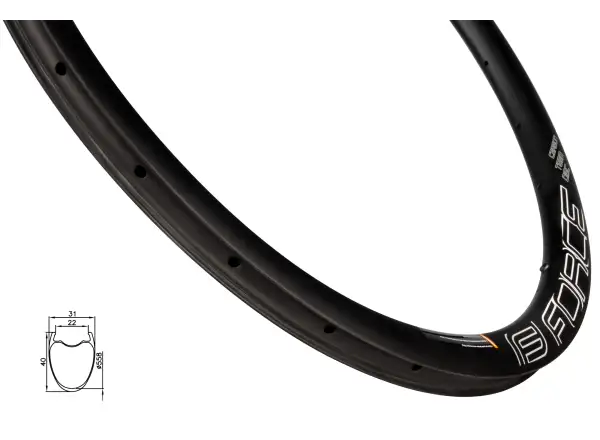 Force Gravel ráfek karbon 40 mm 24 děr