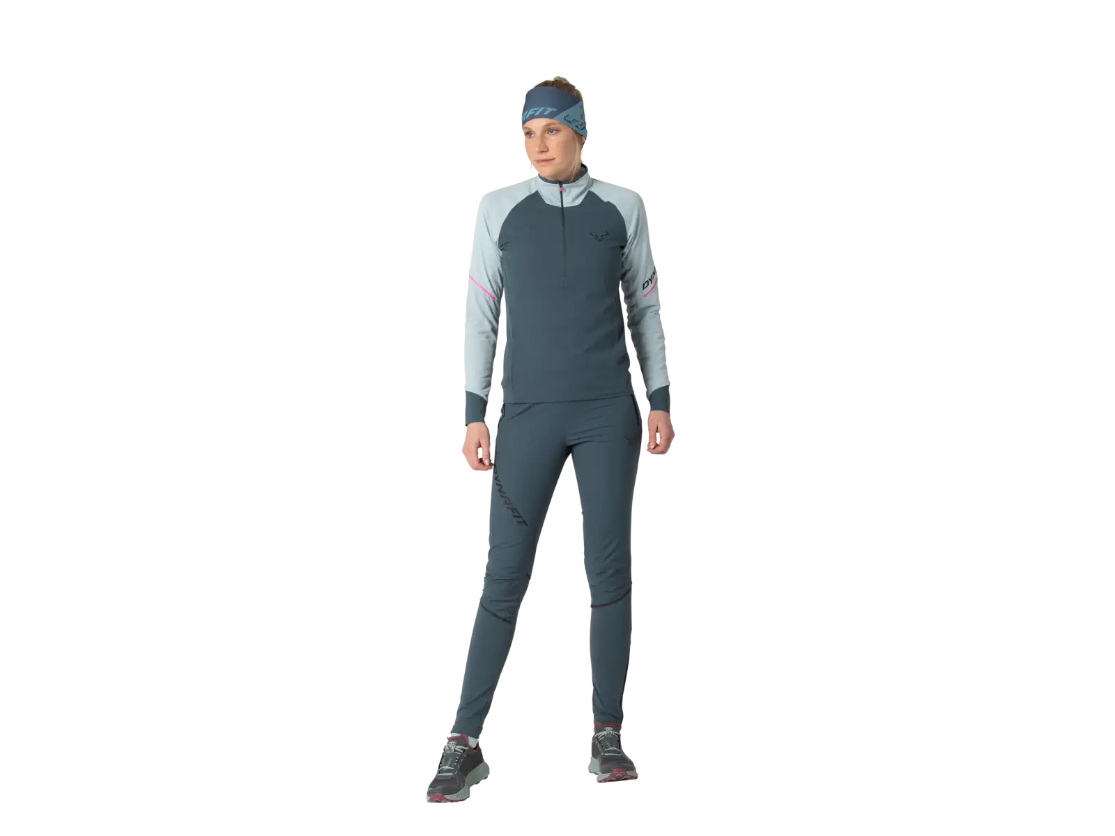 Dynafit Alpine 1/2 Zip dámské triko dlouhý rukáv Cloud Blue