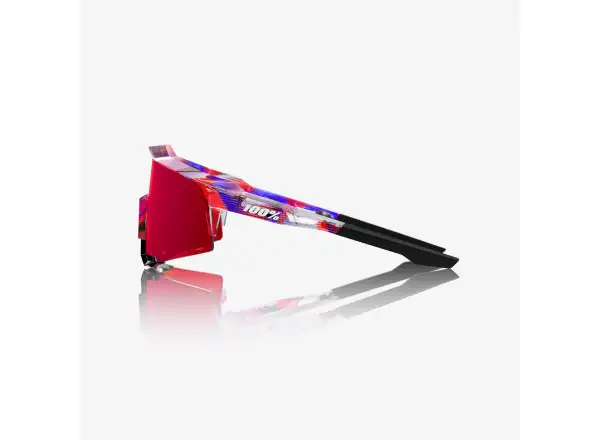 100% Speedcraft brýle FDJ Gloss Translucent Red/Blue/HiPER Fire Red Mirror Lens