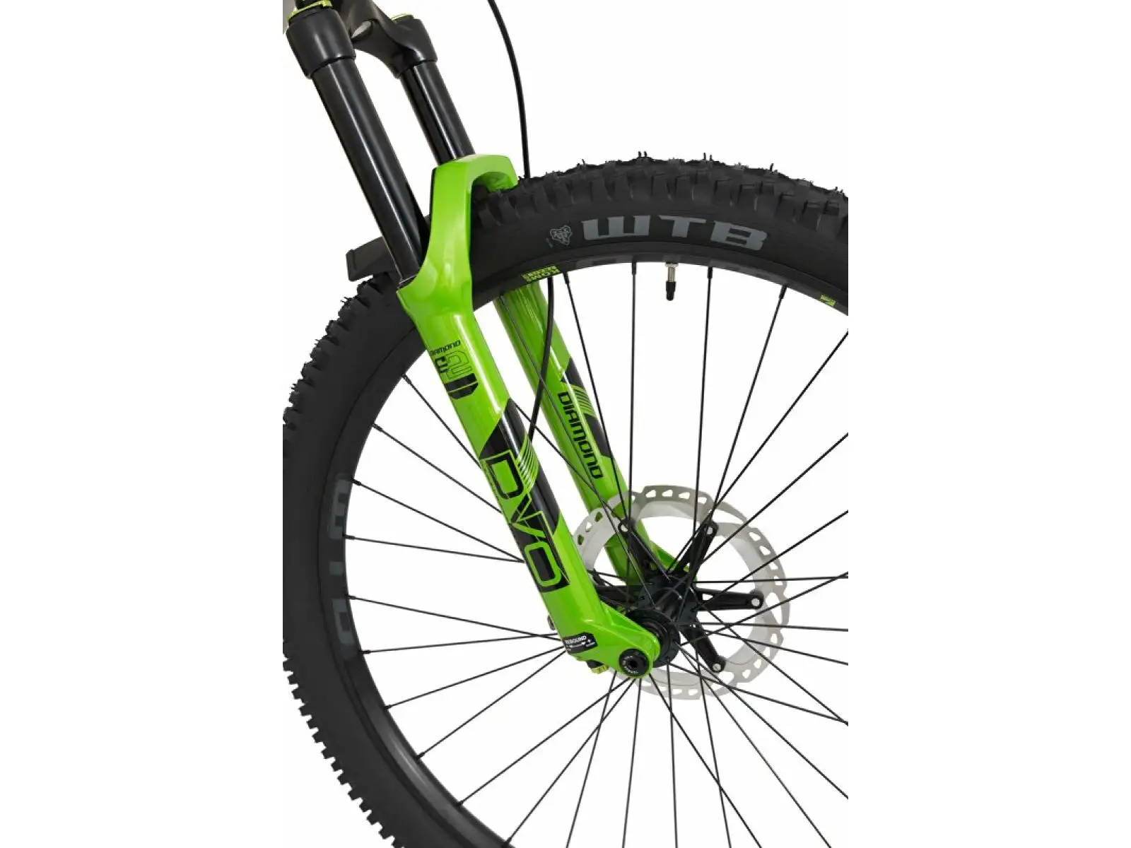 Rock Machine Blizzard INT e90-297 Gloss Silver/Black/Green celoodpružené elektrokolo