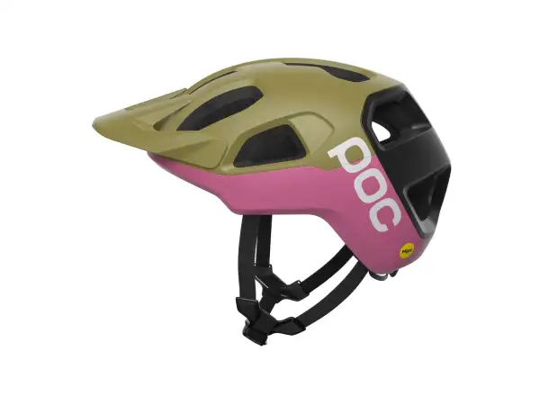 POC Cularis přilba Olivine Green Matt/Thulite Pink Matt