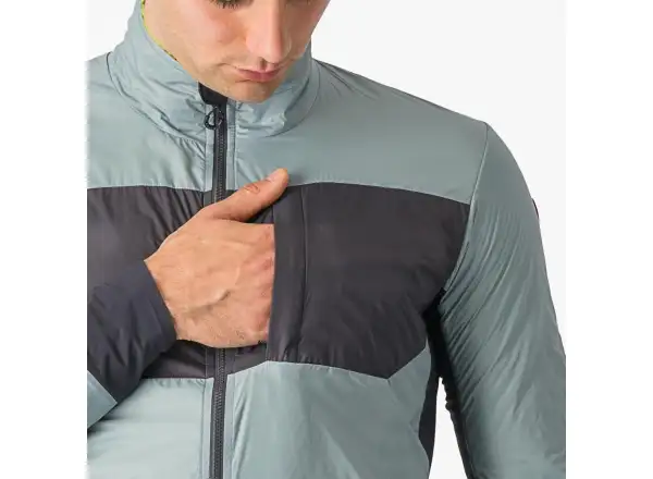 Castelli Unlimited Puffy pánská bunda Defender Green/Dark Grey