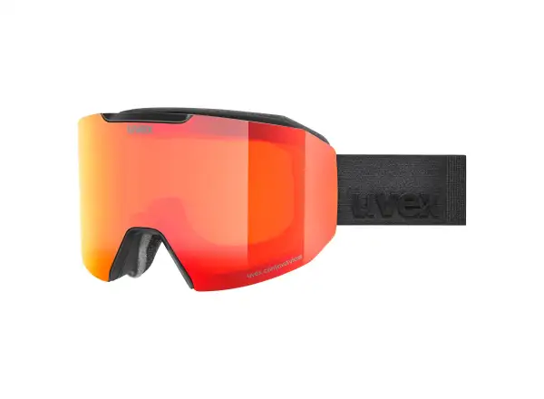 Uvex Evidnt Attract lyžařské brýle black matt/red-orange