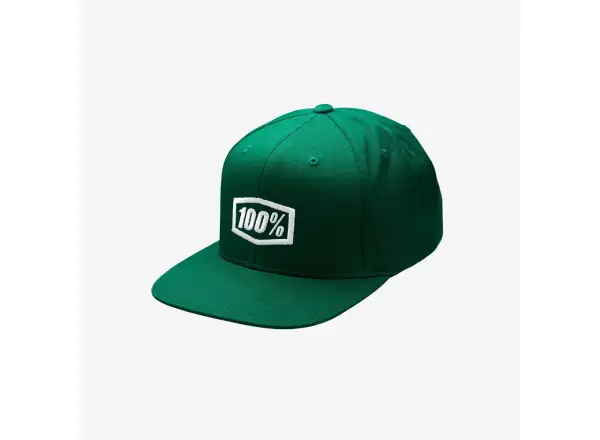 100% Icon Snapback Cap Aj Fit kšiltovka Forest Green