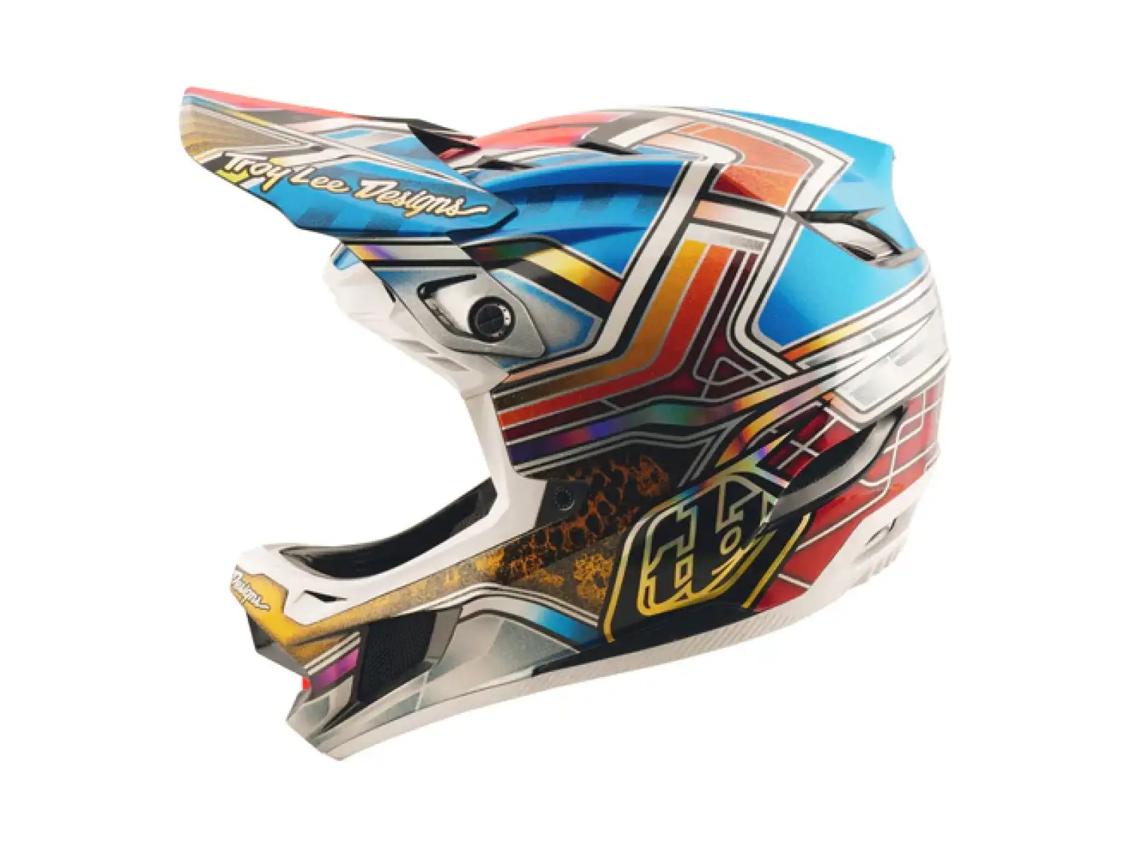 Troy Lee Designs D4 Carbon přilba Lowrider Blue