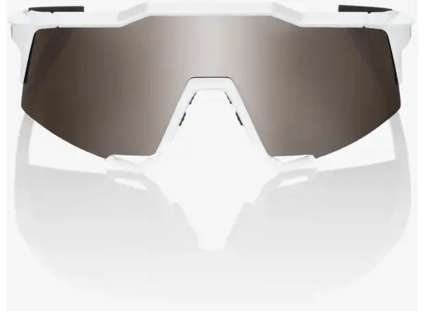 100% Speedcraft brýle Matte White/HiPER Silver Mirror