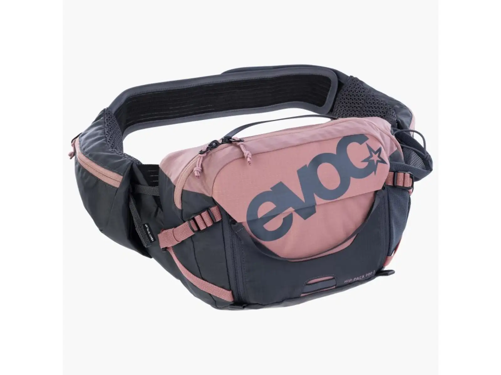 Evoc Hip Pack Pro 3 l ledvinka Dusty Pink/Carbon Grey + pitný vak 1,5 l