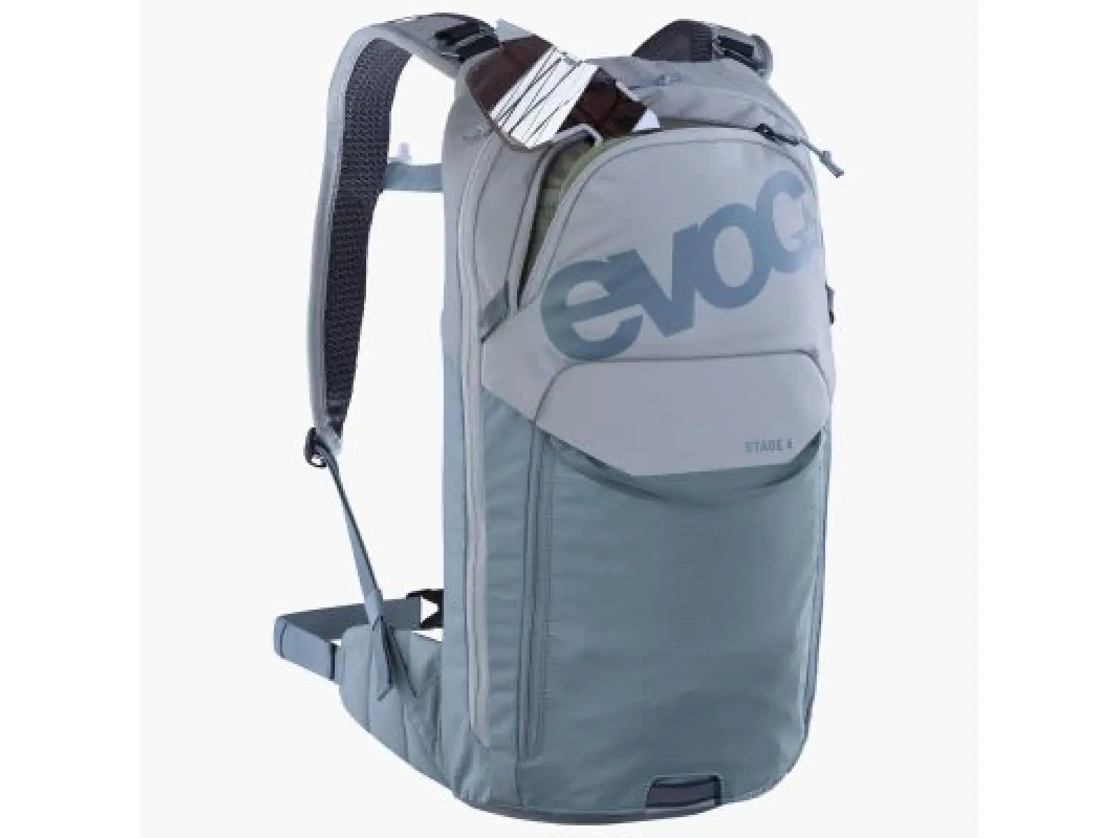 Evoc Stage 6 l batoh Stone Steel + Pitný vak 2 l