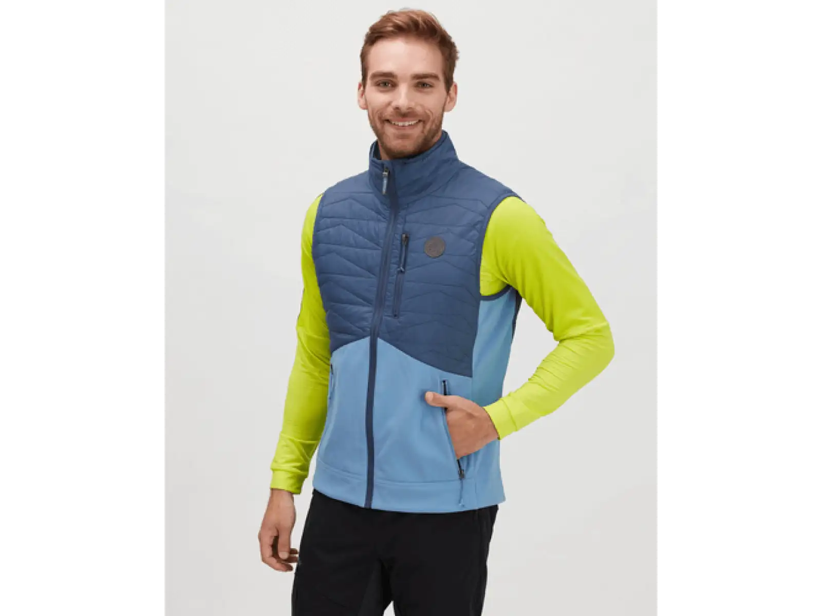 Silvini Grotte pánská zateplená vesta Blue/Navy