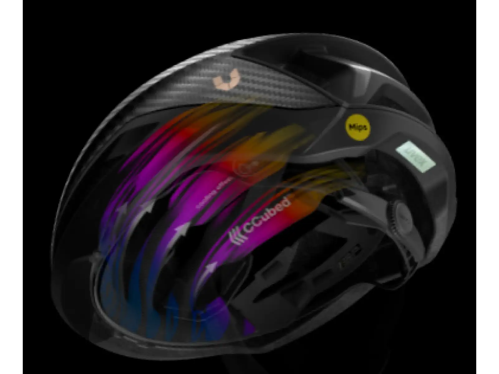 Uvex Ultimate Surge Carbon Mips silniční přilba All Black Matt
