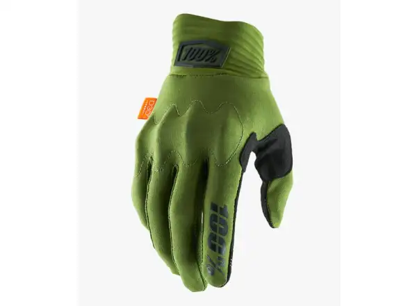 100% Cognito D3O pánské dlouhé rukavice Army Green/Black vel. S