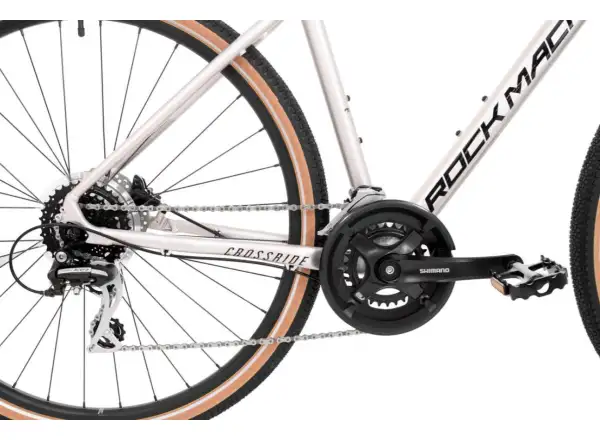 Rock Machine CrossRide 300 gloss silver/black trekingové kolo