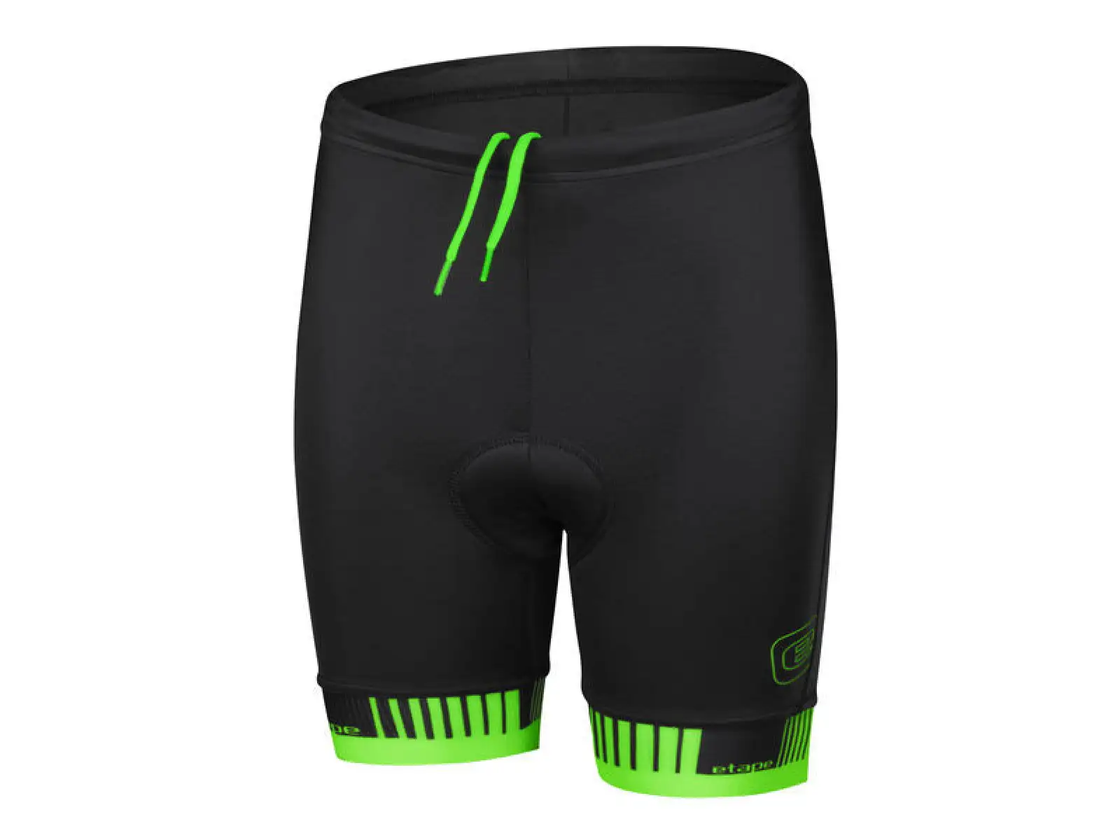 Etape Junior 2.0 dětské kraťasy s vložkou černá/zelená