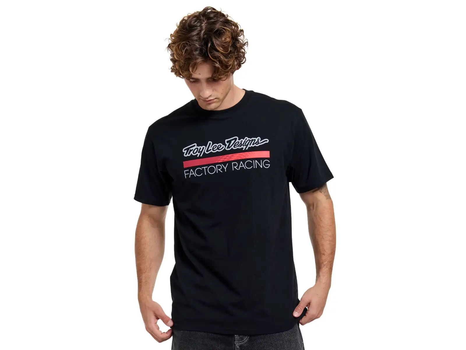 Troy Lee Designs Factory Racing pánské triko krátký rukáv Black/Red