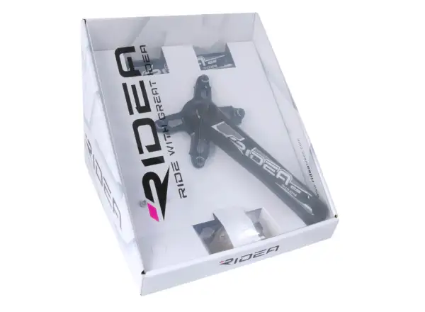 Ridea R491 silniční kliky AL+titan 175 mm černá/bílá bez převodníků