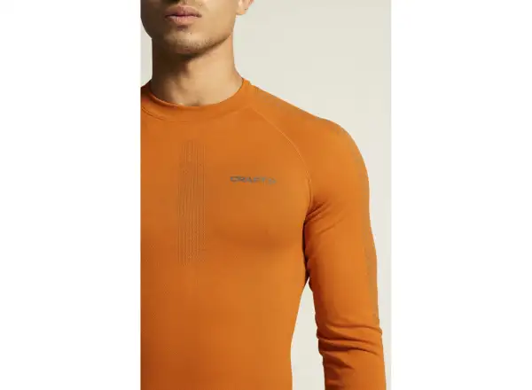 Craft ADV Warm Intensity pánské funkční triko dlouhý rukáv oranžová