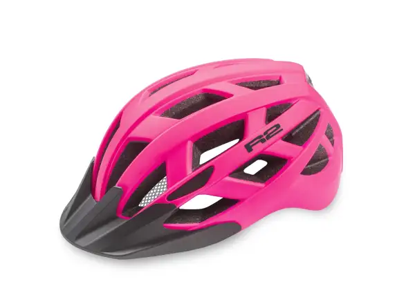 R2 Lumen cyklistická přilba neon růžová