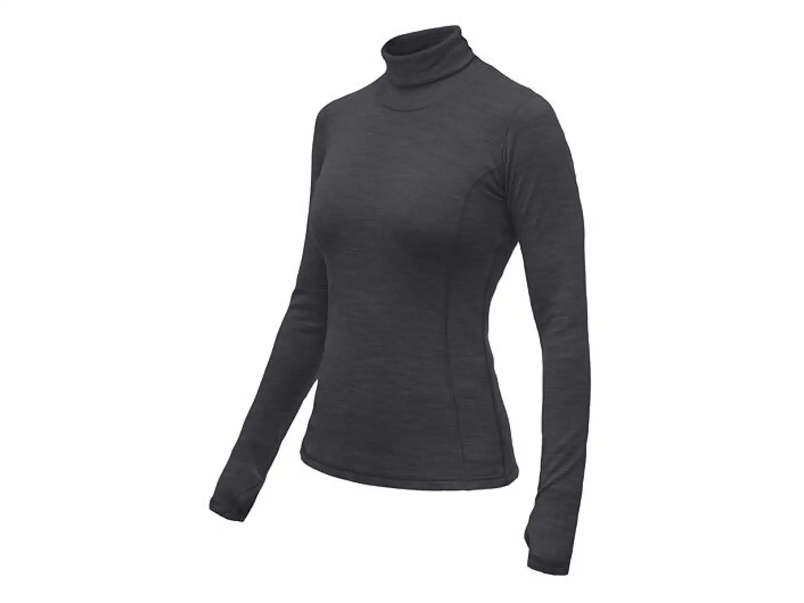 Sensor Merino Bold Roll Neck dámské triko dlouhý rukáv Anthracite Gray