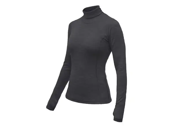 Sensor Merino Bold Roll Neck dámské triko dlouhý rukáv Anthracite Gray