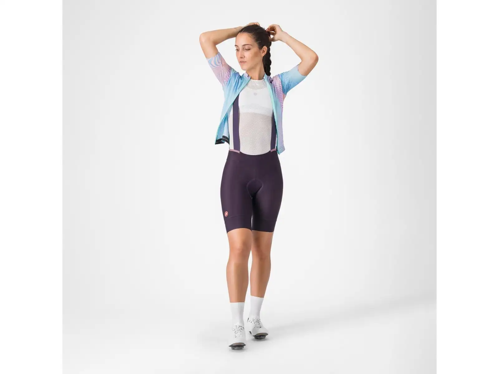 Castelli Prima 2 DT dámské kraťasy s vložkou a laclem Dark Night Shade/Deep Purple