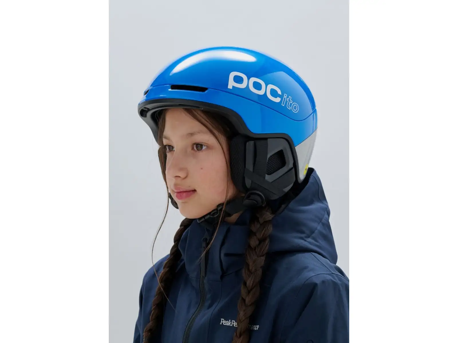 POC POCito Obex dětská lyžařská přilba Fluorescent Blue
