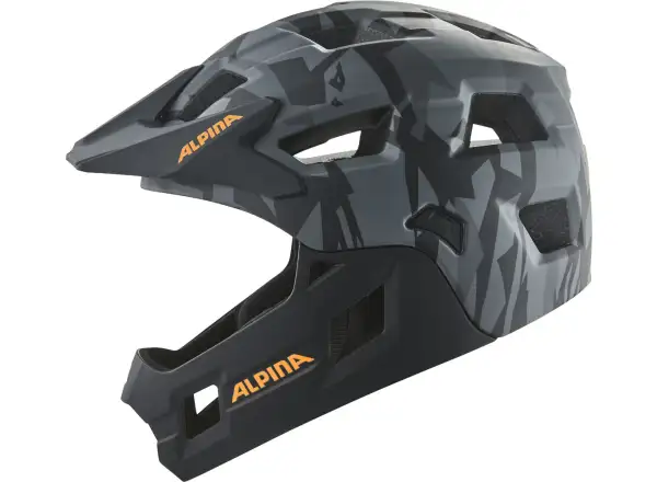 Alpina Rupi dětská přilba Black/Camo Orange Matt