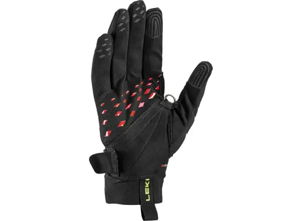 Leki Ultra Trail Storm Shark běžecké rukavice Black/Red/Neon Yellow