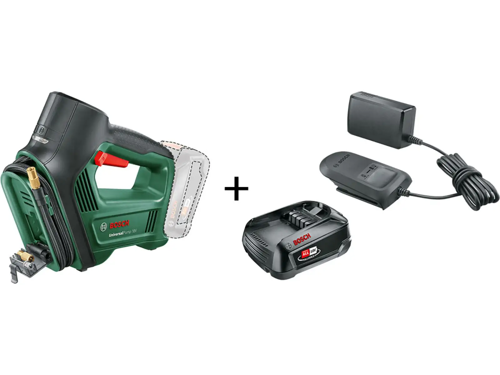 Bosch UniversalPump 18V Cordless Pneumatic Pump + Starter-Set 18V
