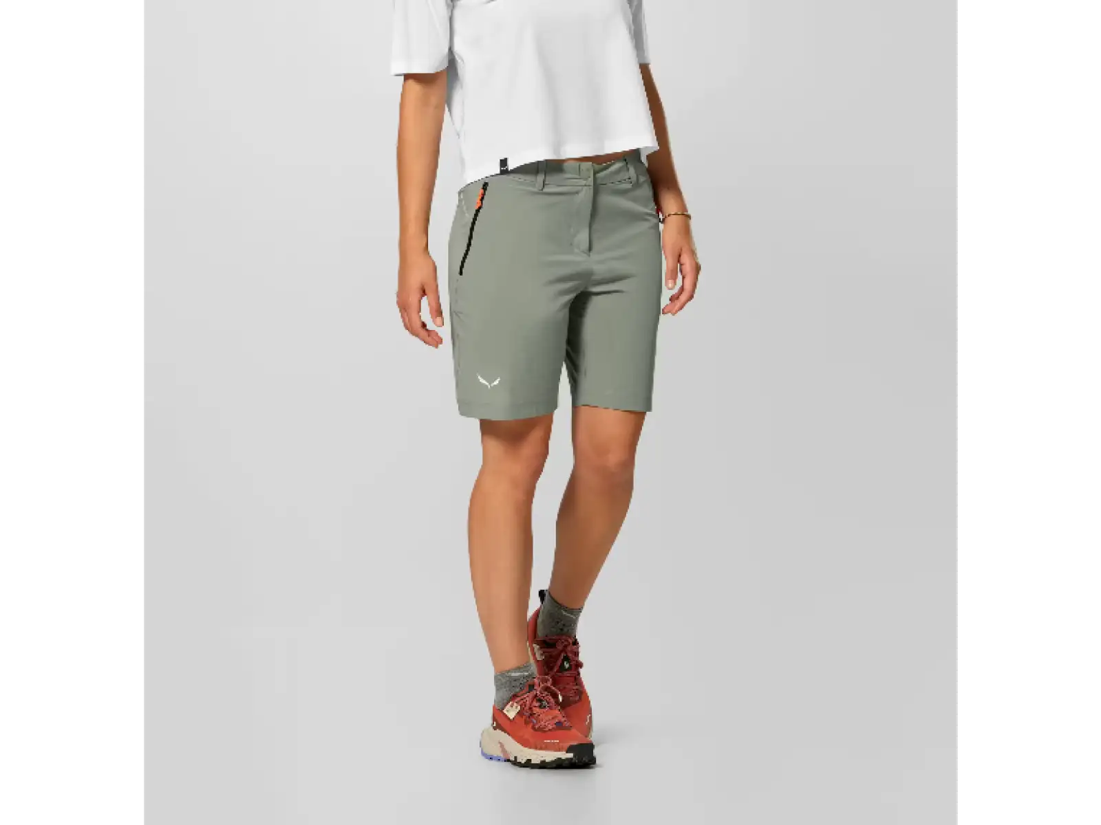 Salewa Puez Talvena Durastretch dámské kraťasy Faded Green
